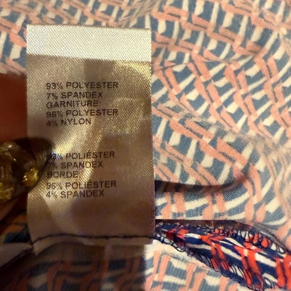 Doncaster Red/Navy V-Neck Women's 3/4 Sleeve Gold Chain Top Size 14/XL - Picture 10 of 10